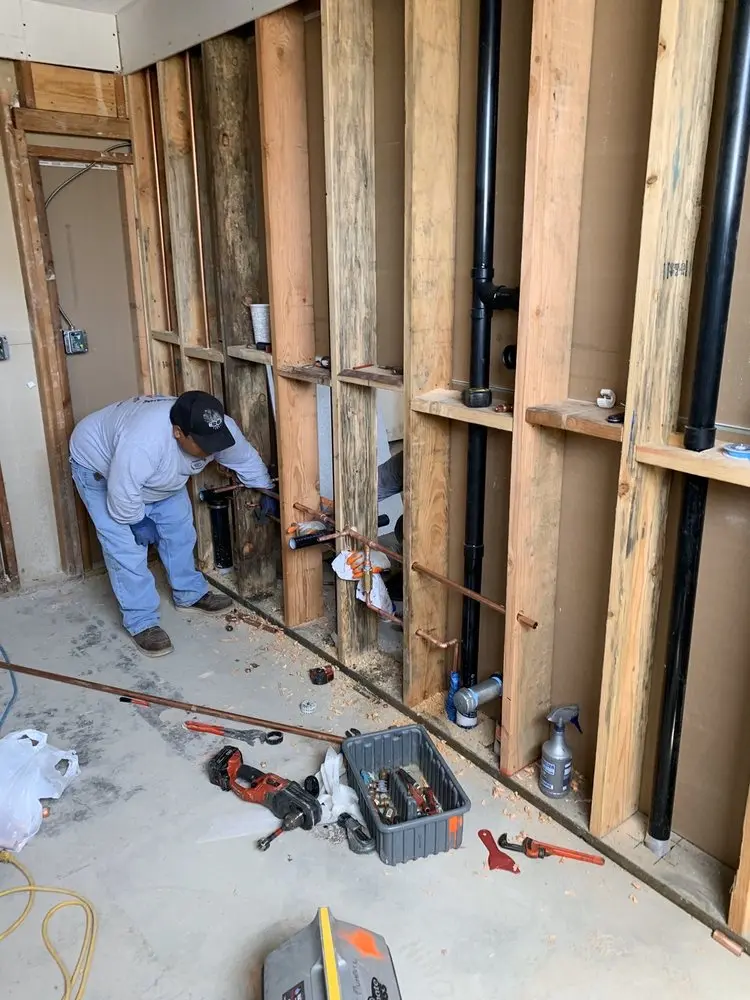 Commercial rough-in plumbing for Gas Line Repair in Liberty